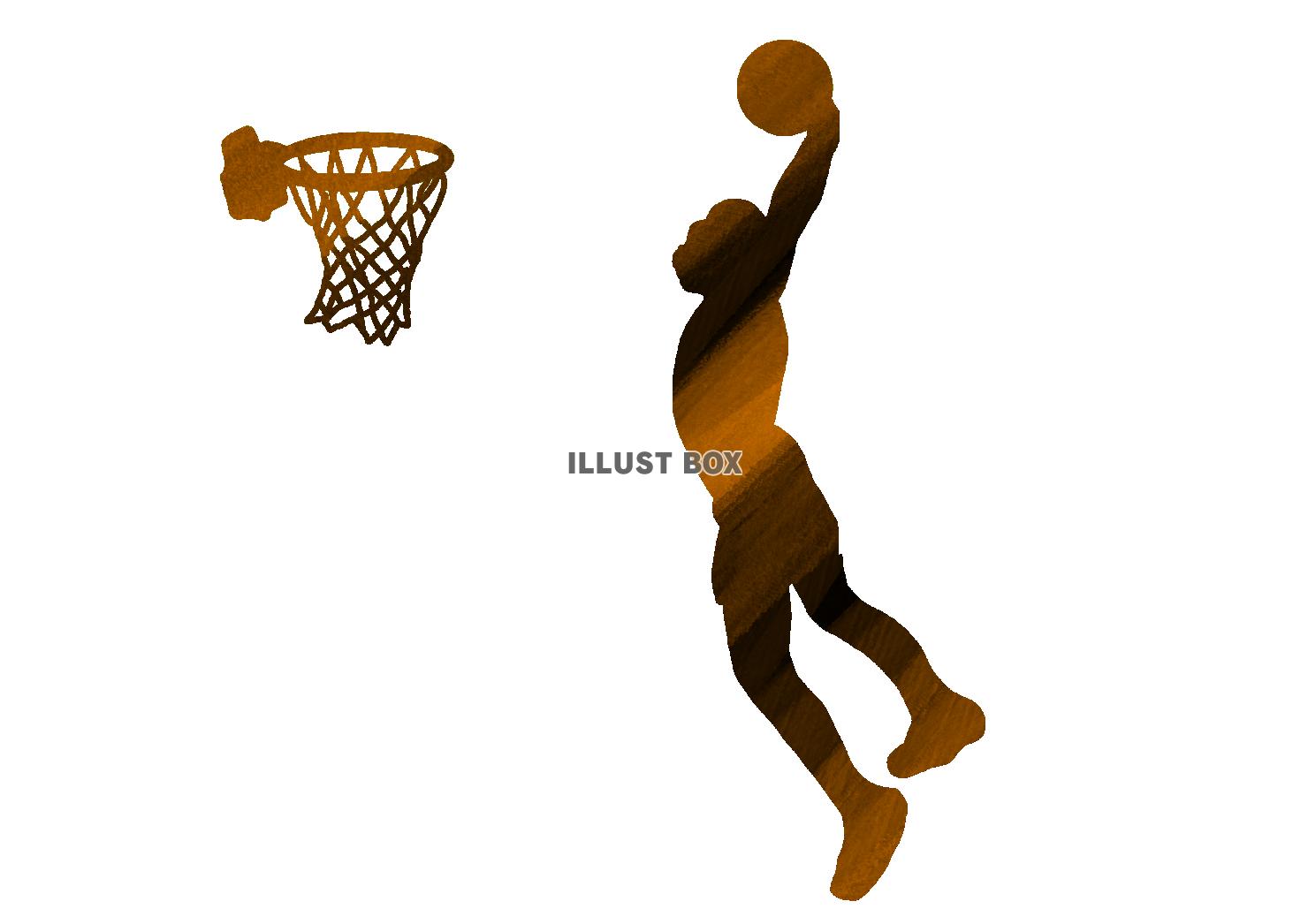 バスケットボール　カラーシルエット