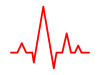 心電図の波形のイラスト・透過PNG