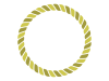 ロープ(綱)の円形フレーム枠素材・透過PNG