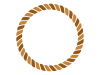ロープ(綱)の円形フレーム枠素材・透過PNG