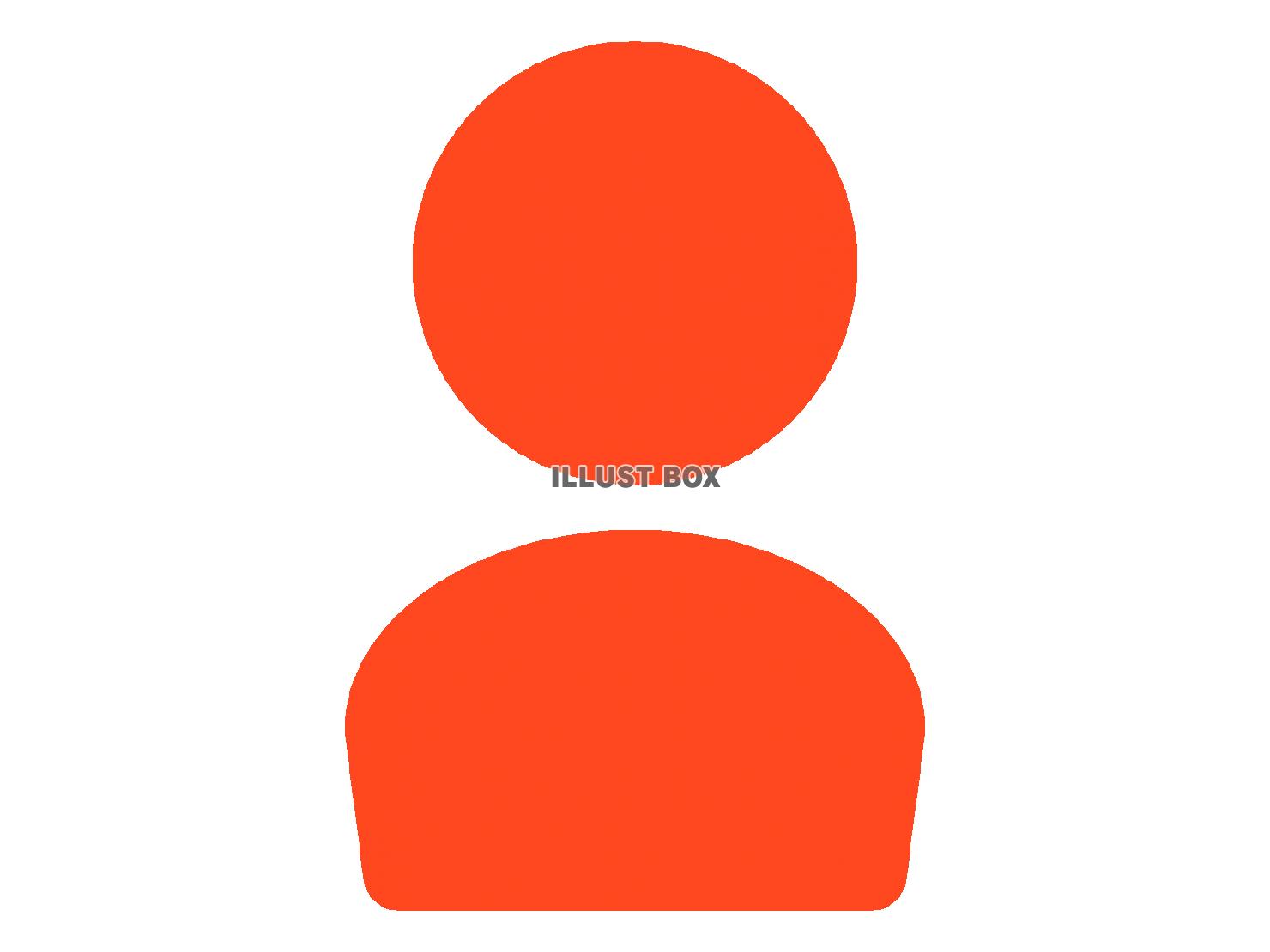 人間のシンプルなバストアップアイコン・透過PNG