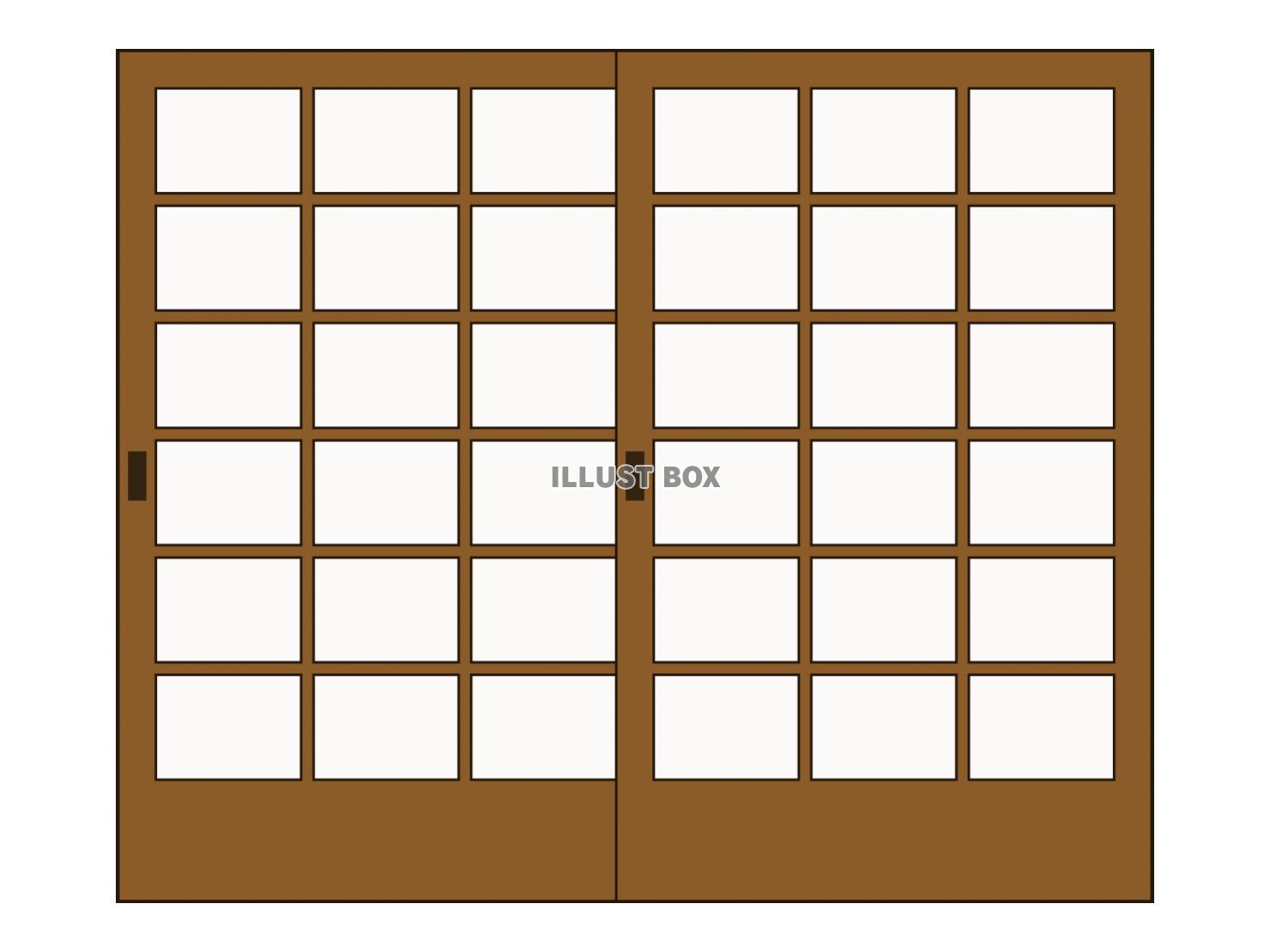 障子(しょうじ)のシンプルなイラスト素材・透過PNG