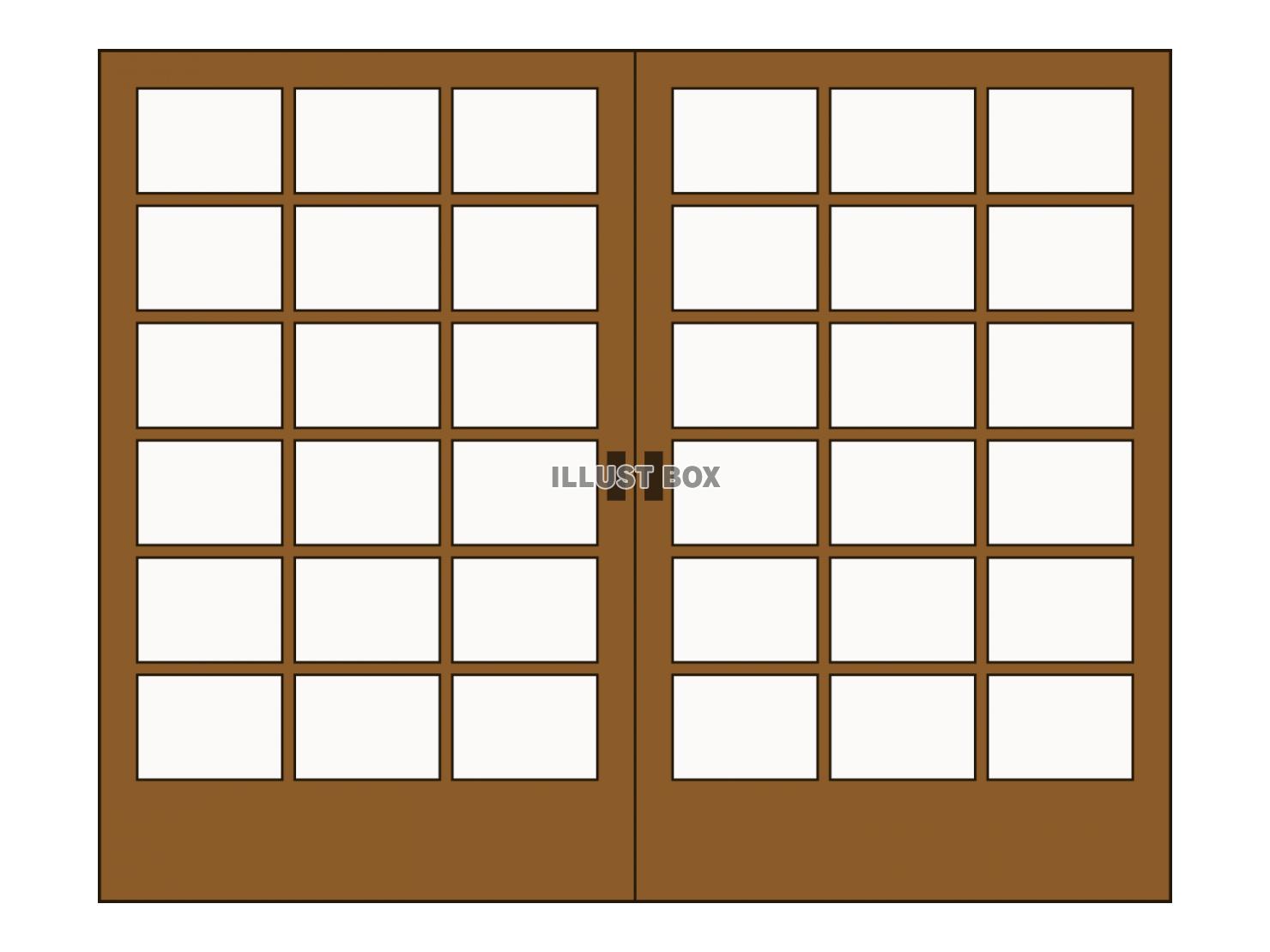 障子(しょうじ)のシンプルなイラスト素材・透過PNG