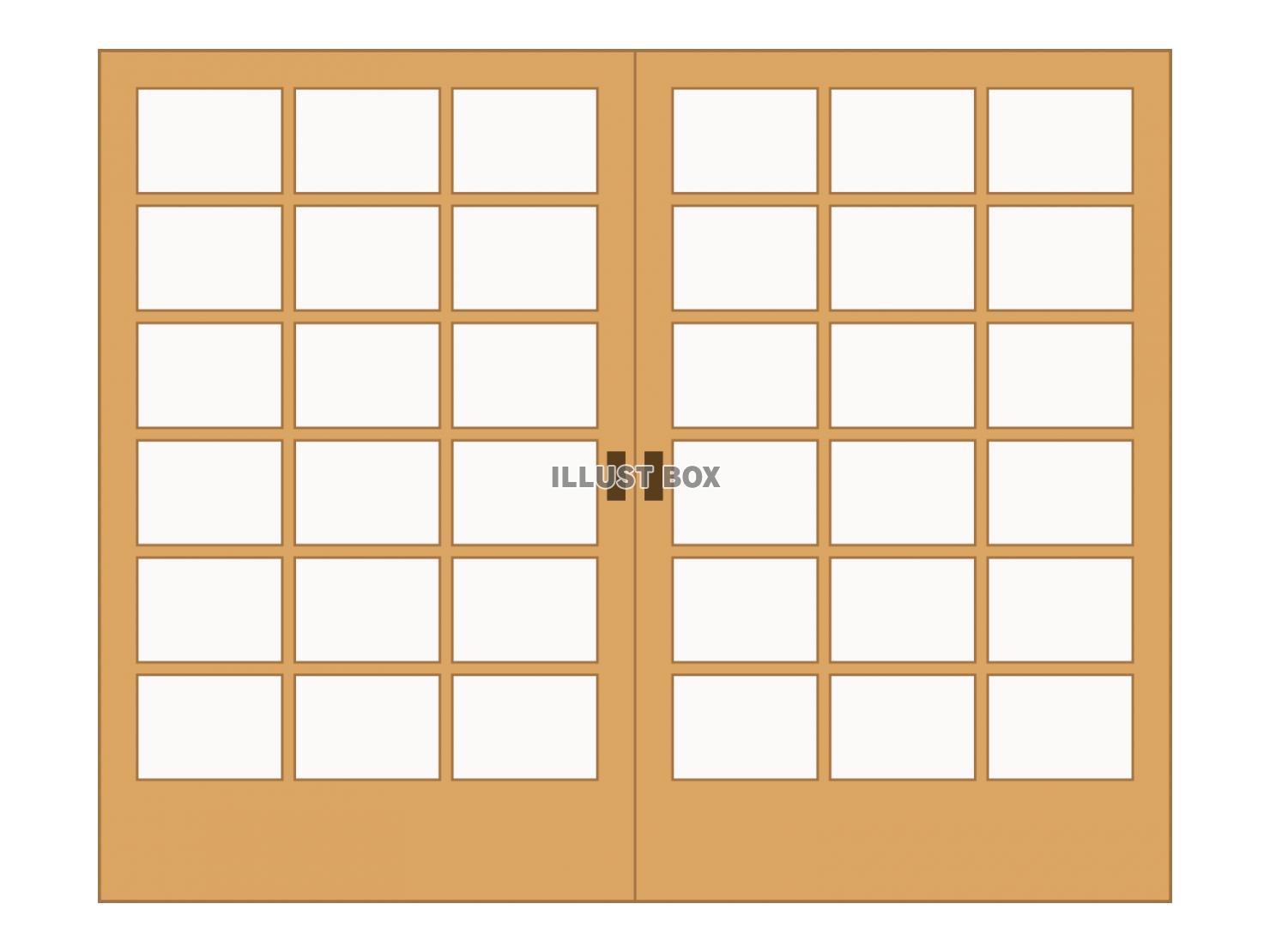 障子(しょうじ)のシンプルなイラスト素材・透過PNG