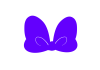 リボン　紫