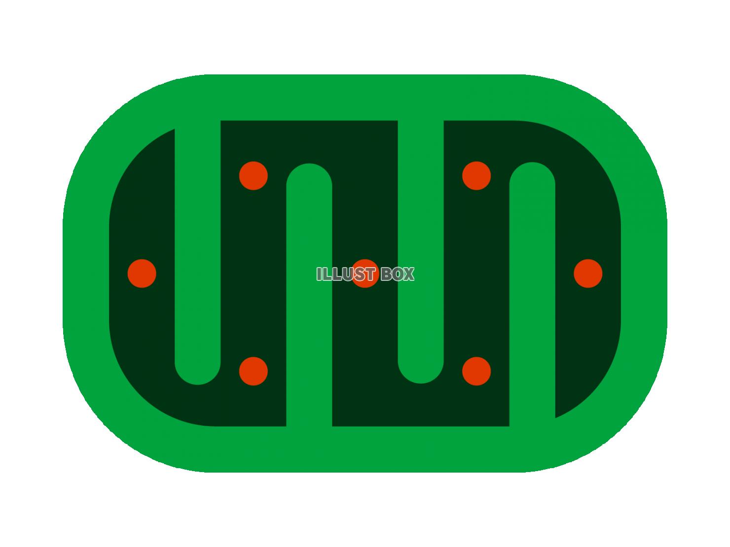 ミトコンドリアのシンプルなアイコン素材・透過PNG