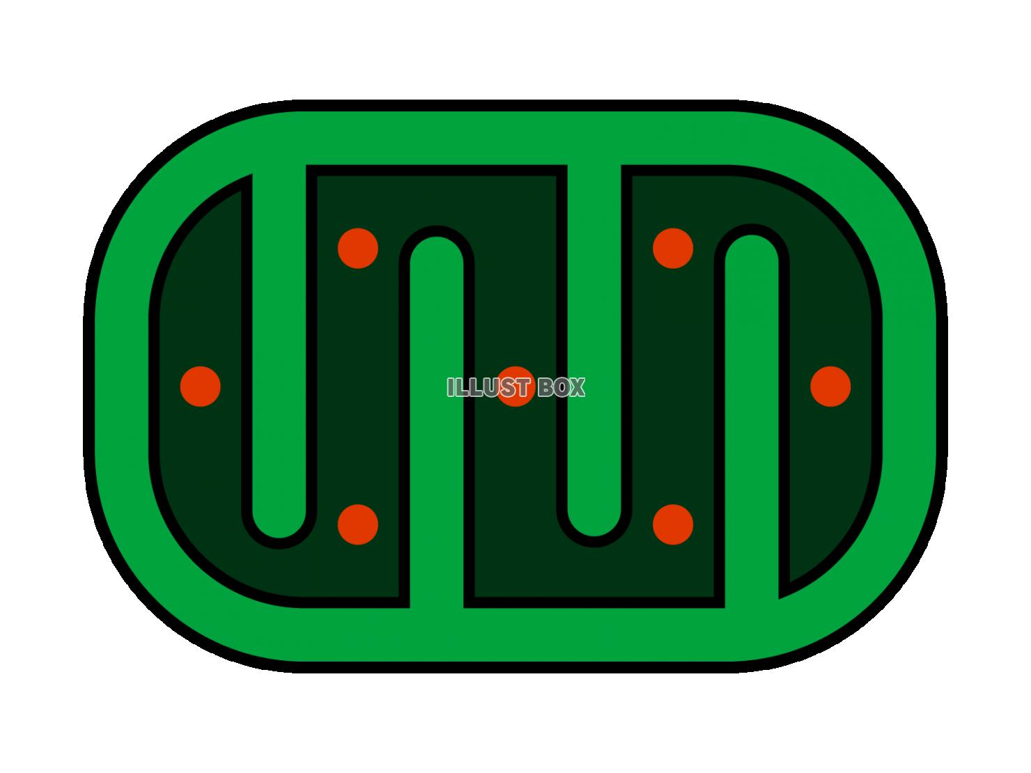 ミトコンドリアのシンプルなアイコン素材・透過PNG