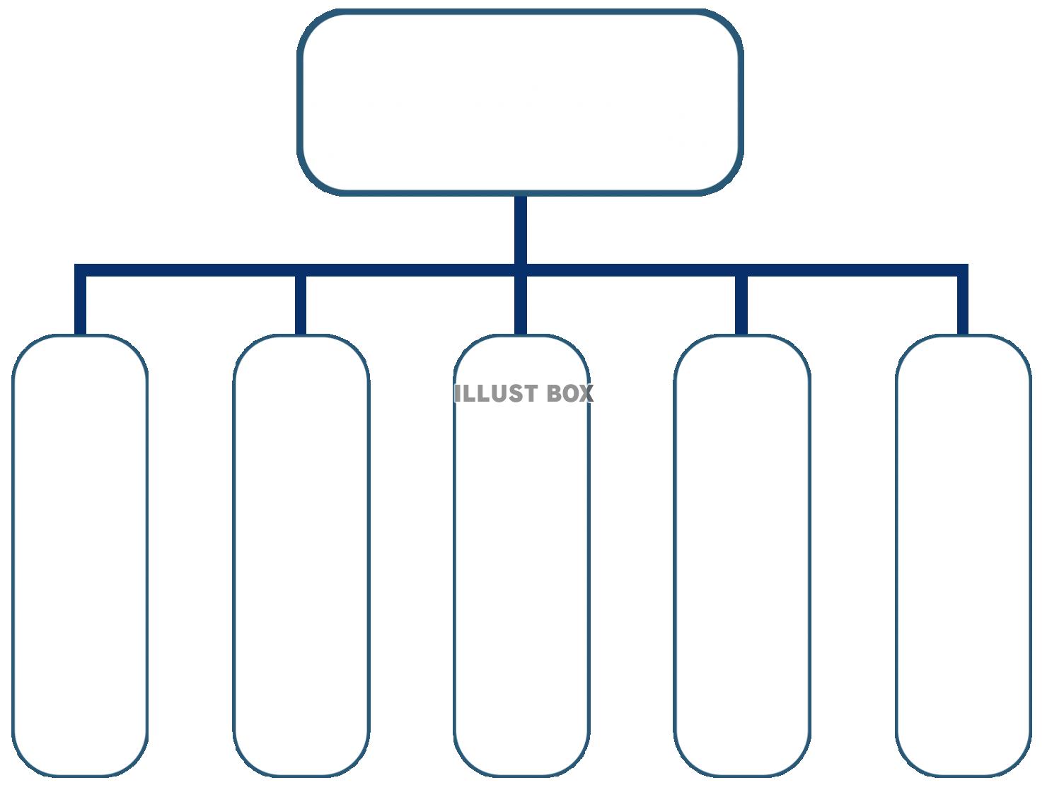 組織図テイストの連結フレーム【透過PNG】