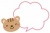 リスキャラクターのもくもくライン吹き出し