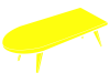 黄色のアイロン台のシルエットアイコン