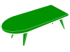 緑色のアイロン台のシルエットアイコン