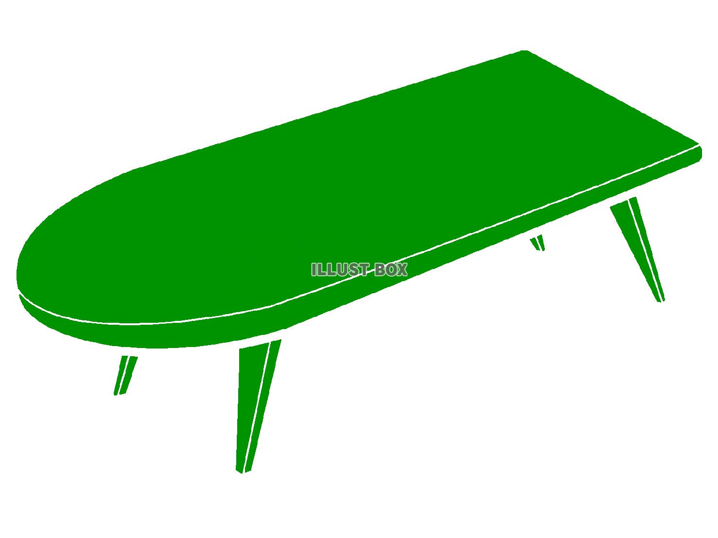 緑色のアイロン台のシルエットアイコン