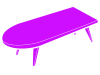 紫色のアイロン台のシルエットアイコン