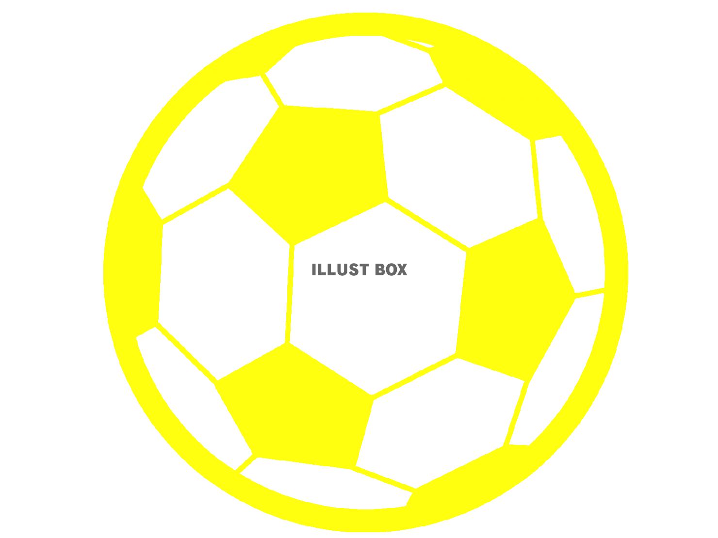 黄色のサッカーボールのシルエットアイコン
