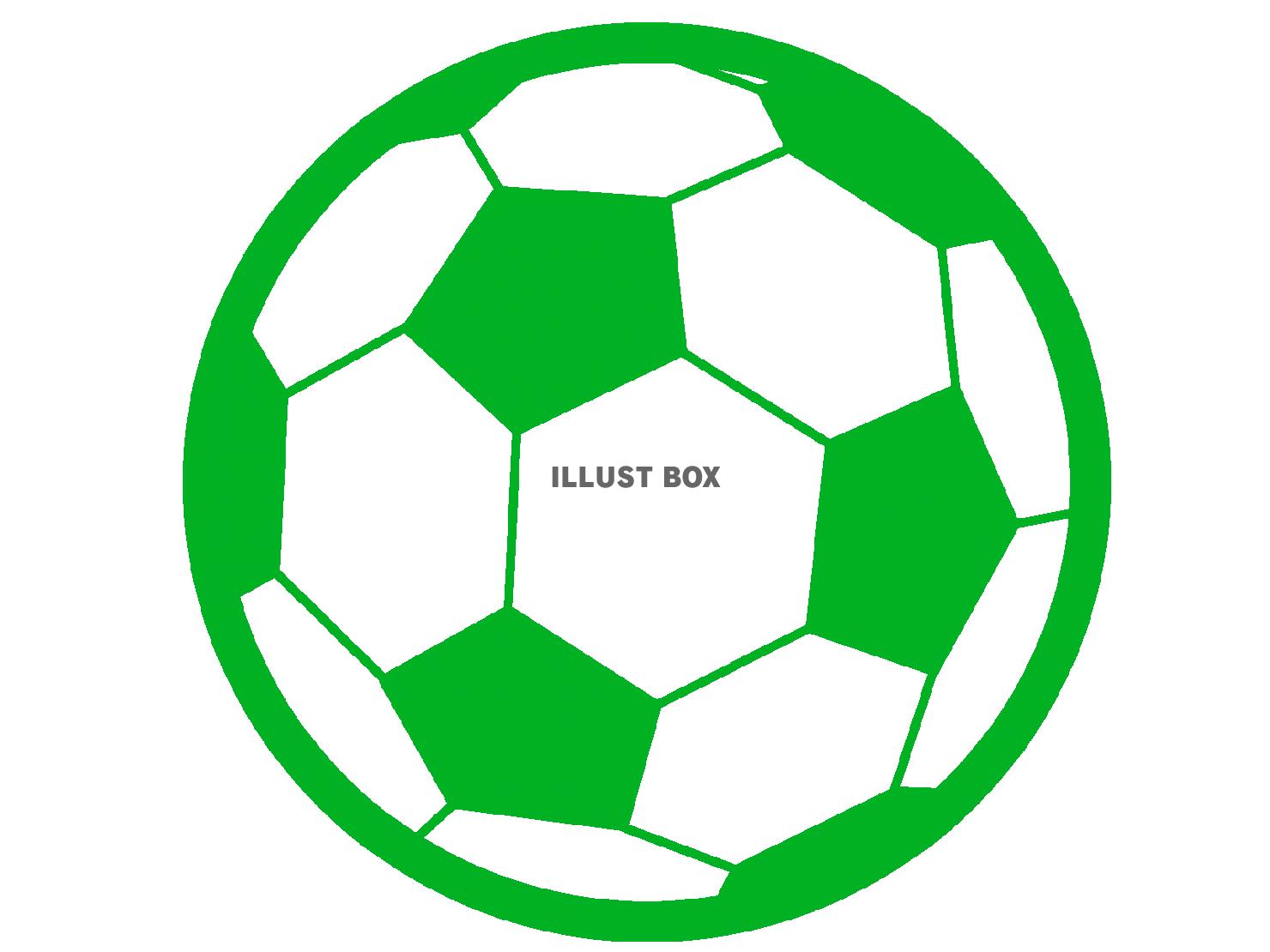 緑色のサッカーボールのシルエットアイコン