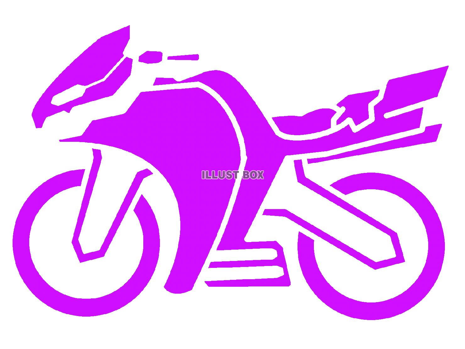 紫色のバイクのシルエットアイコン