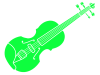 緑色のバイオリンのシルエットアイコン