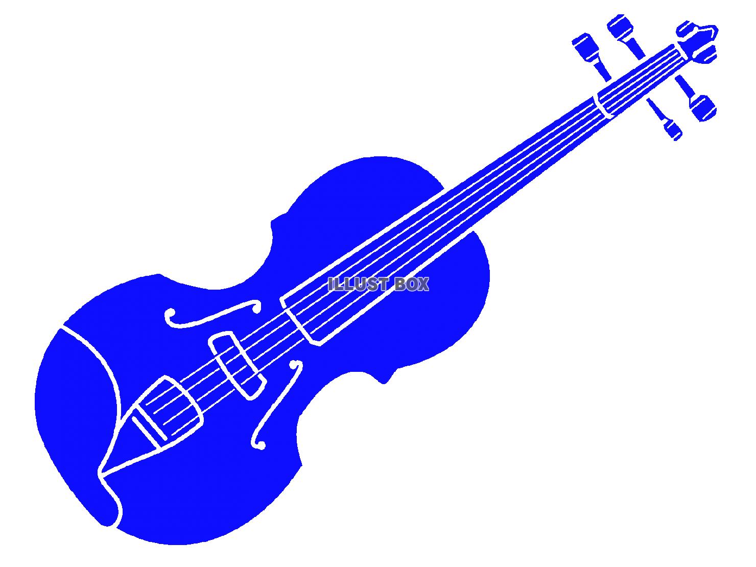 青色のバイオリンのシルエットアイコン