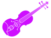 紫色のバイオリンのシルエットアイコン