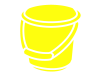 黄色のバケツのシルエットアイコン