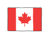 手描き国旗シリーズ　カナダ