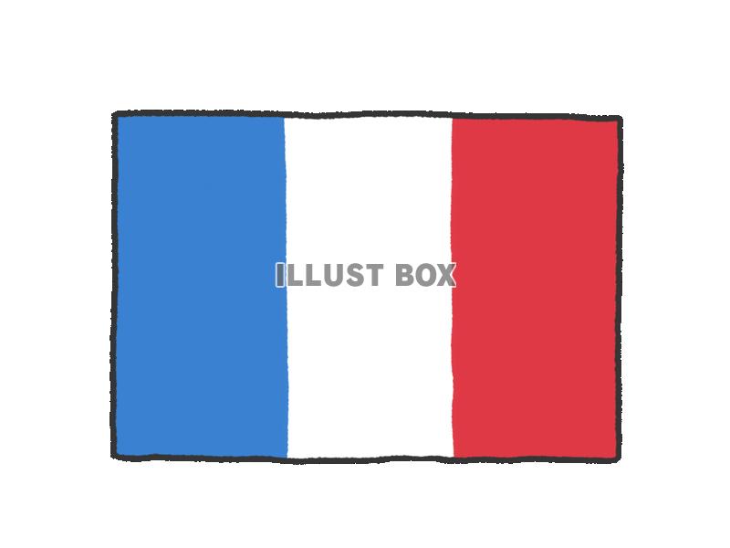 手描き国旗シリーズ　フランス