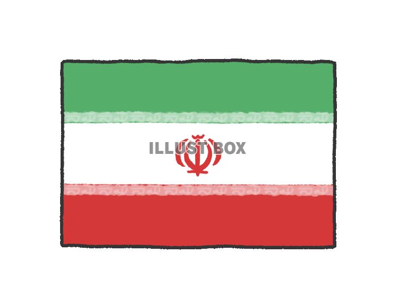 手描き国旗シリーズ　イラン