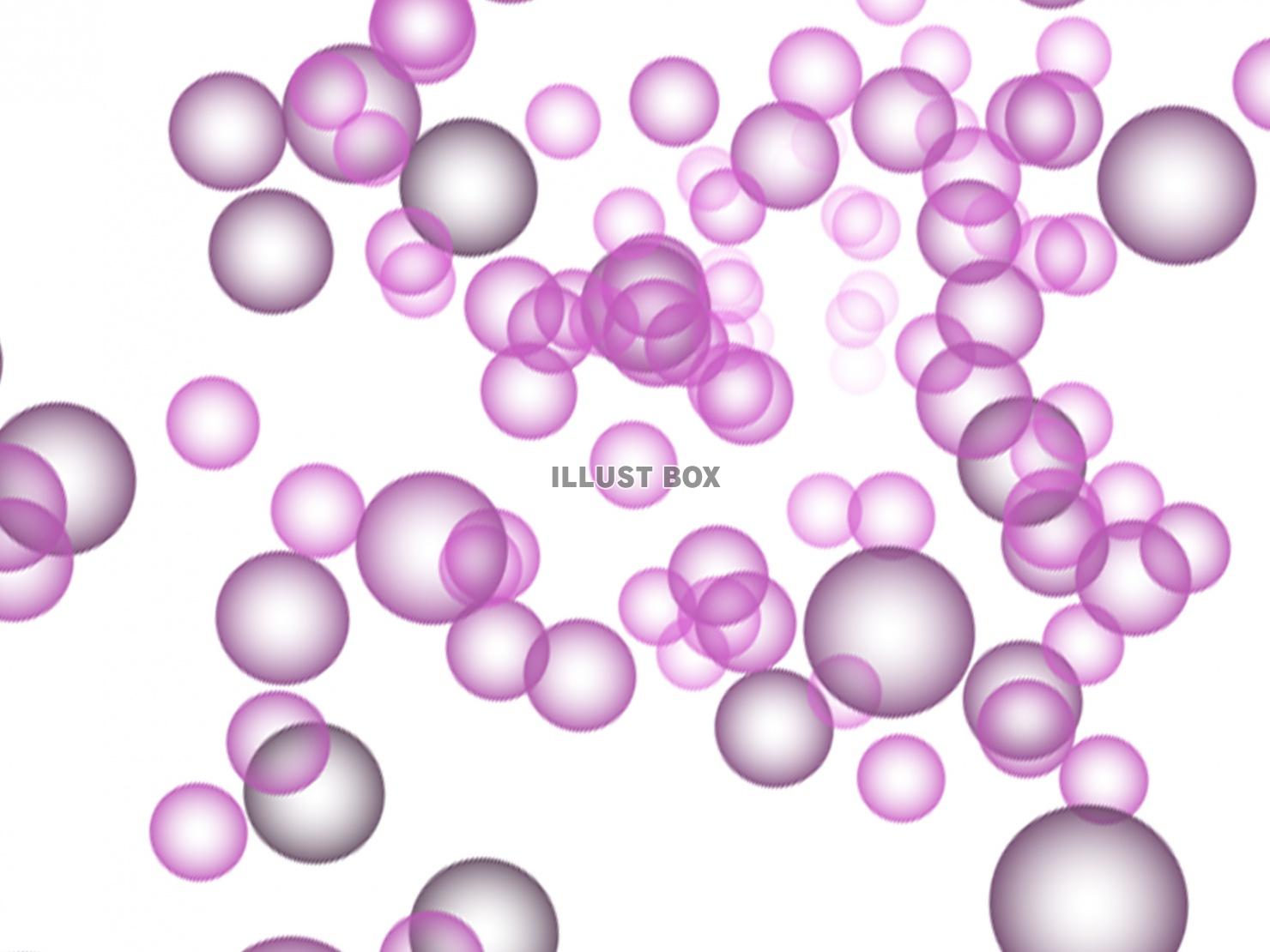 バブル（泡）風テイストの背景【白背景】ピンク系