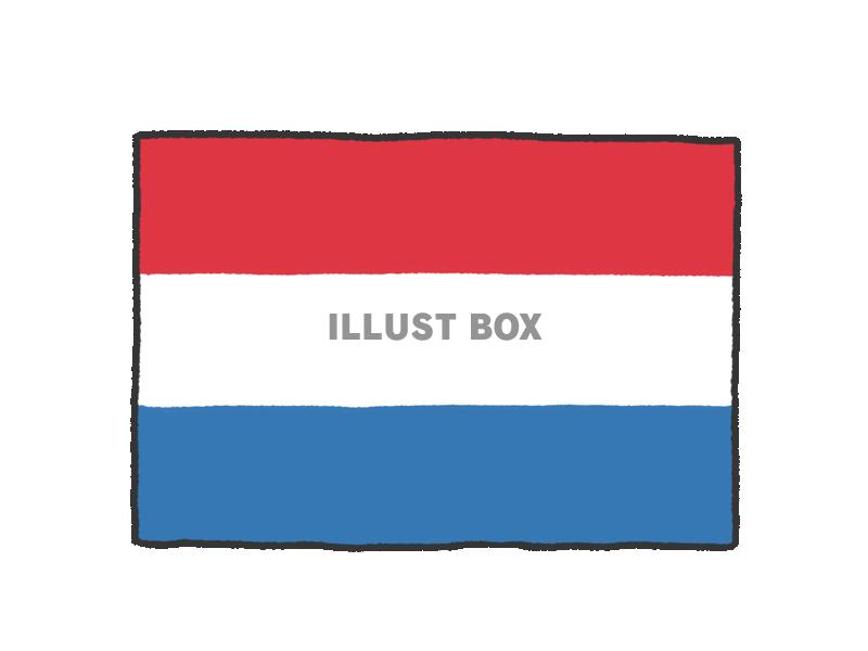 手描き国旗シリーズ　オランダ