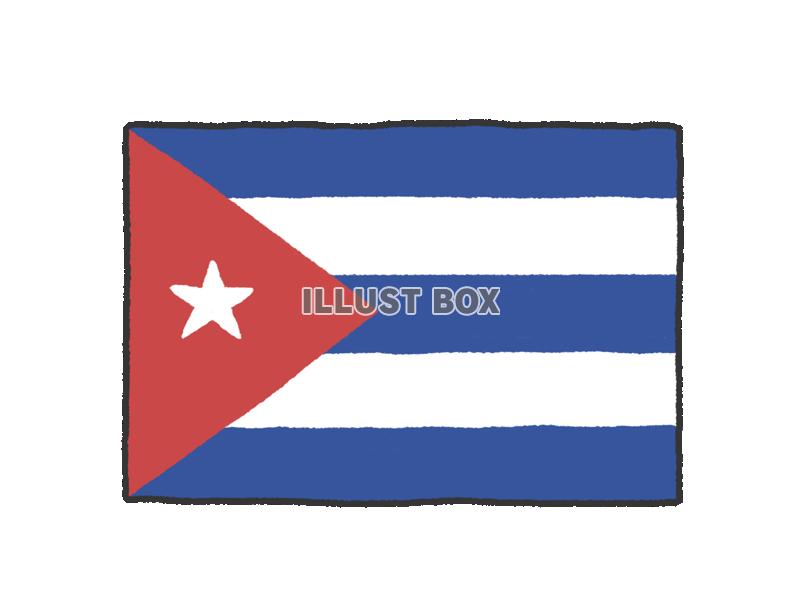 手描き国旗シリーズ　キューバ