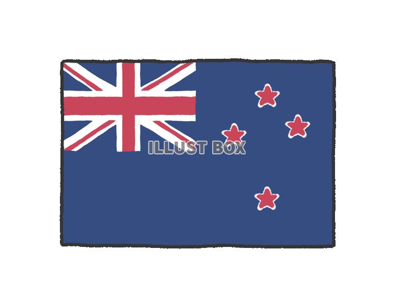 手描き国旗シリーズ　ニュージーランド