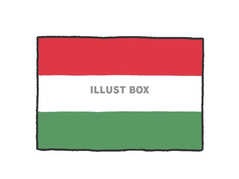 手描き国旗シリーズ　ハンガリー