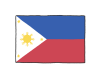手描き国旗シリーズ　フィリピン