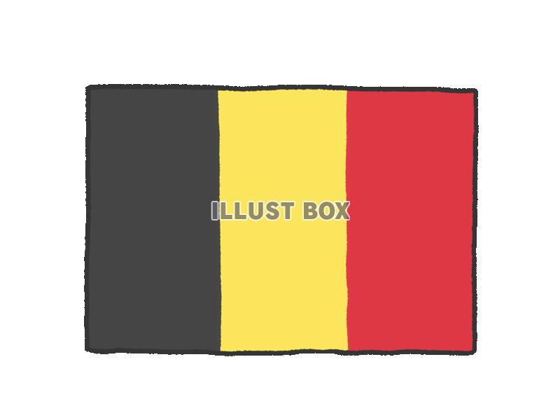 手描き国旗シリーズ　ベルギー