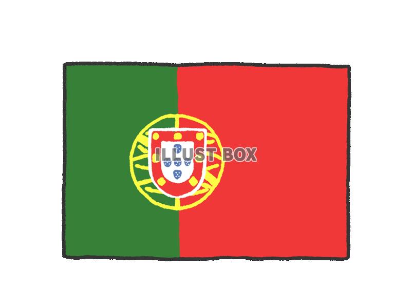 手描き国旗シリーズ　ポルトガル