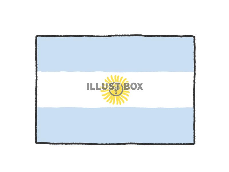 手描き国旗シリーズ　アルゼンチン