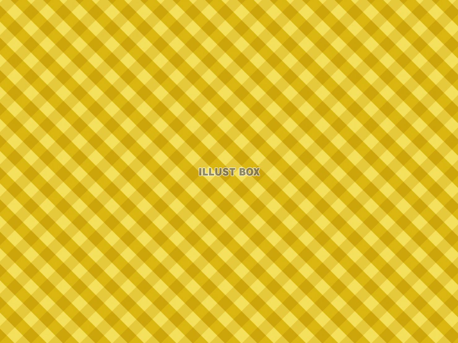 斜めギンガムチェックの壁紙・背景パターン 黄色