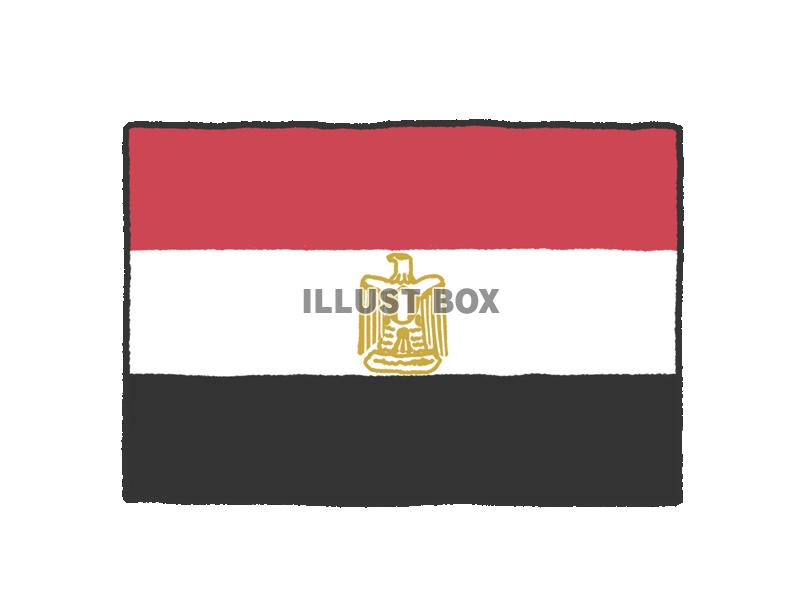 手描き国旗シリーズ　エジプト