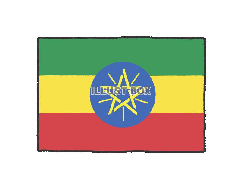 手描き国旗シリーズ　エチオピア