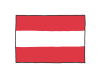 手描き国旗シリーズ　オーストリア