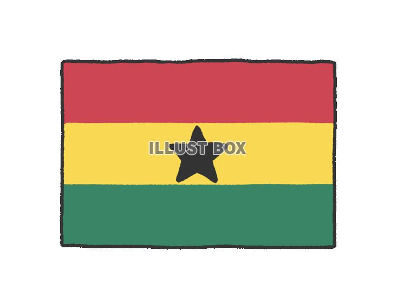 手描き国旗シリーズ　ガーナ