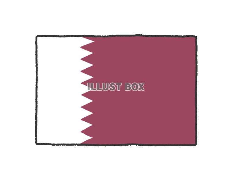 手描き国旗シリーズ　カタール
