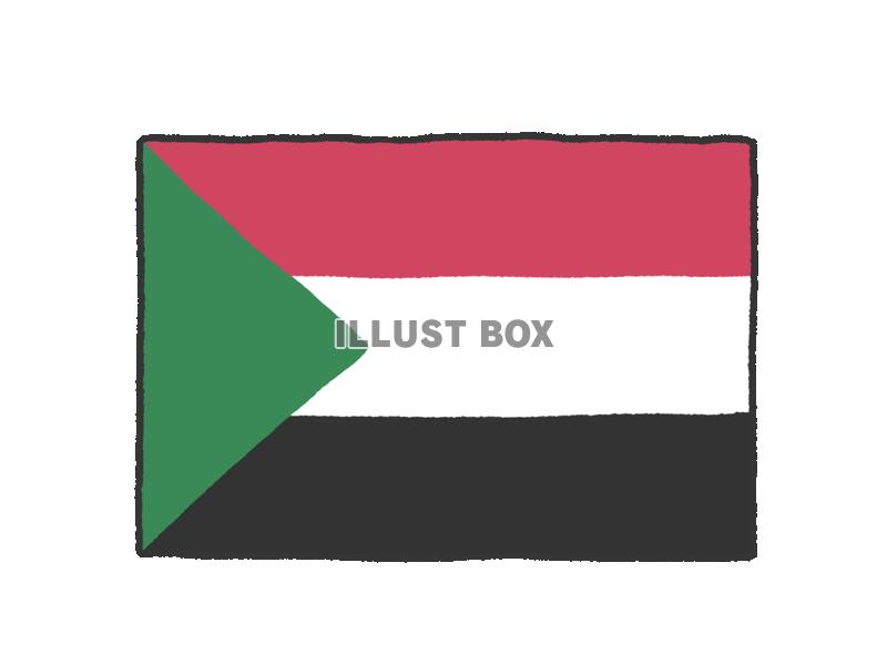 手描き国旗シリーズ　スーダン