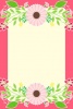 ピンクの花のポストカード