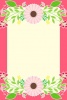 ピンクの花のポストカード