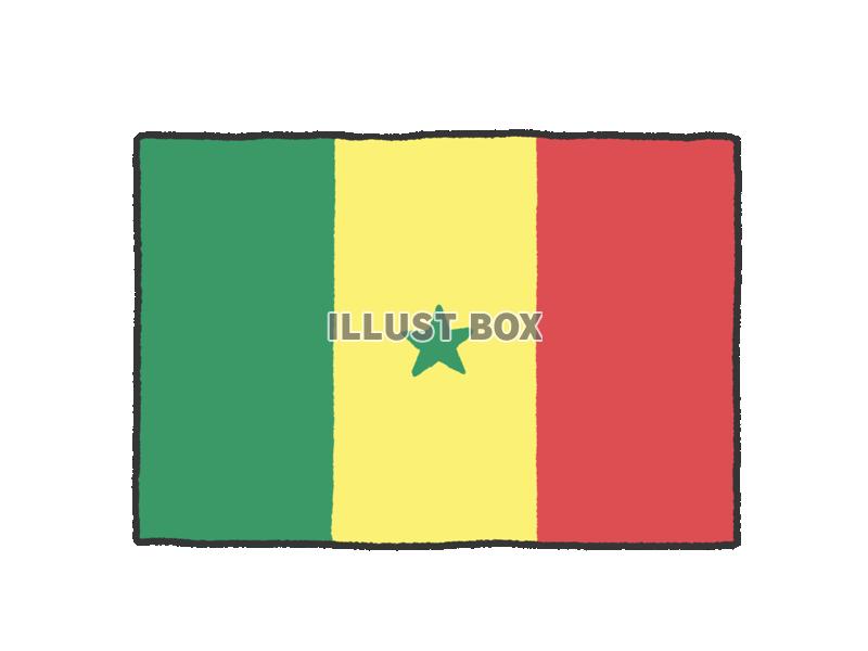手描き国旗シリーズ　セネガル