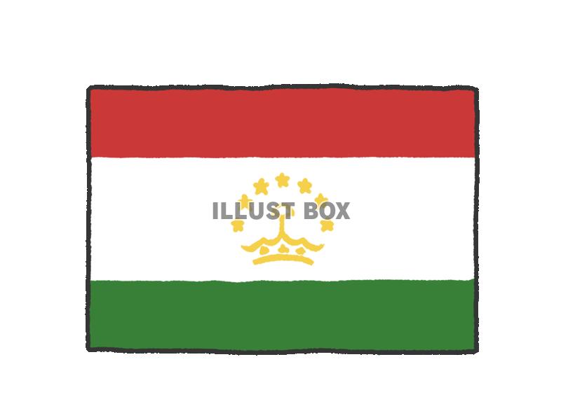 手描き国旗シリーズ　タジキスタン