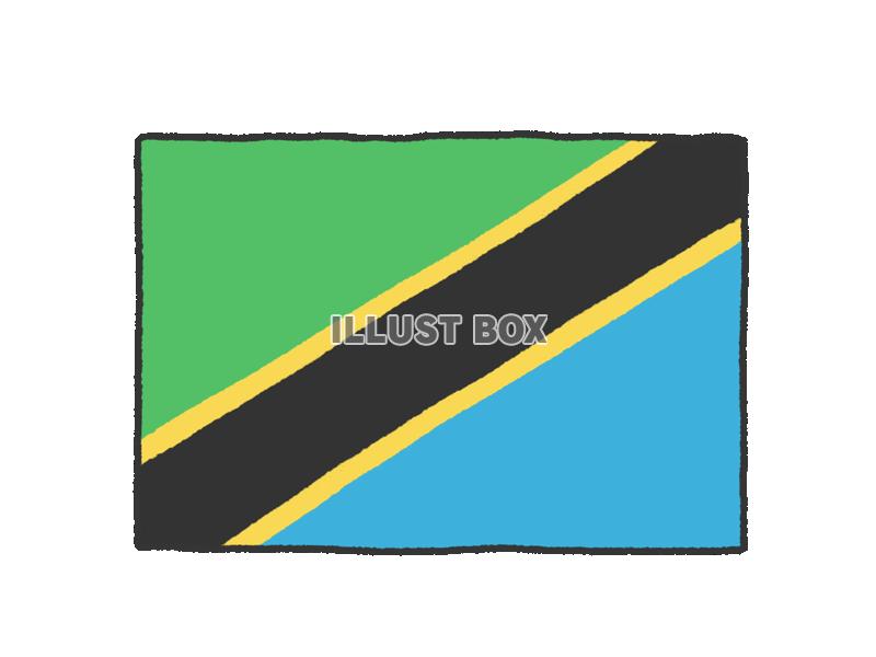 手描き国旗シリーズ　タンザニア