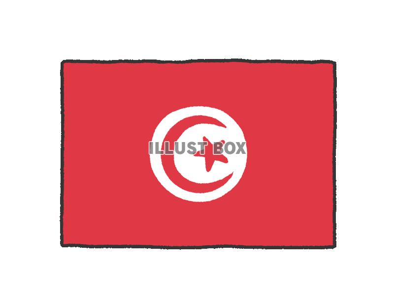手描き国旗シリーズ　チュニジア