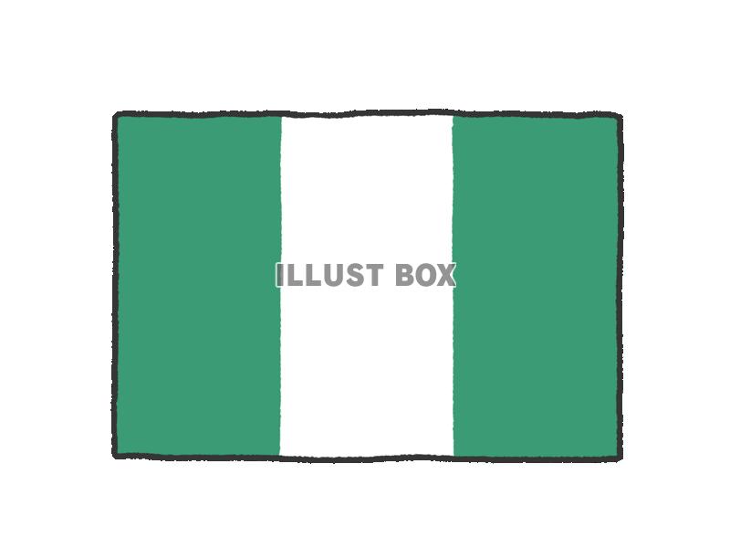 手描き国旗シリーズ　ナイジェリア